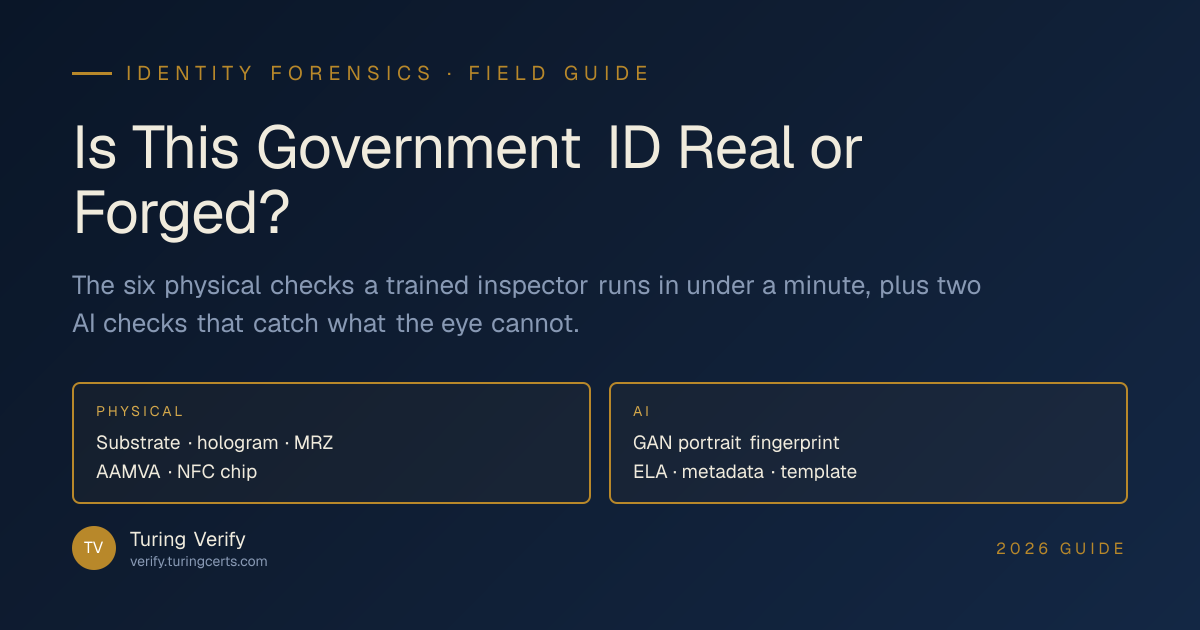 How to Tell if a Government ID Is Real or Forged: A 2026 Field Guide ...