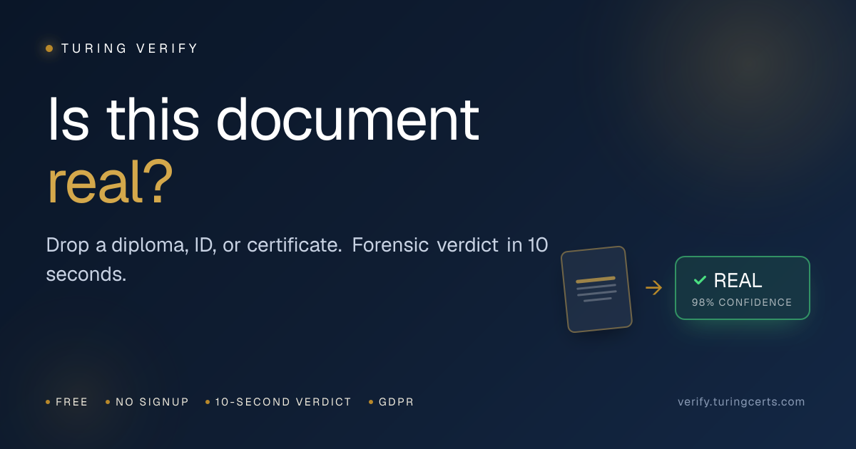 Verify Documents — AI Forensic Analysis | Turing Verify